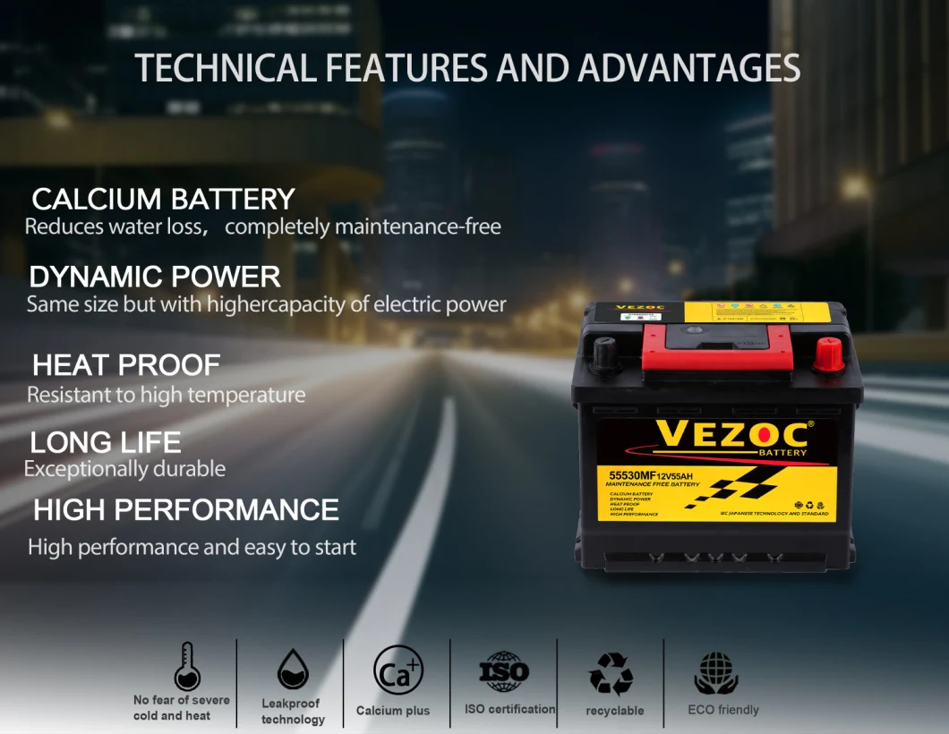 JIS36 Mf Starting Automobile Battery Wholesale Price 12V36ah Long Duration Car Battery