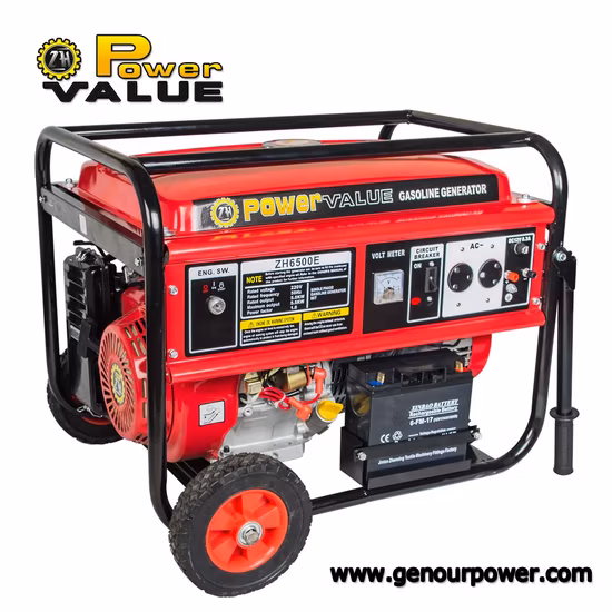 Power Value Portable Electric Start 5kw 5kVA Gasoline Generator