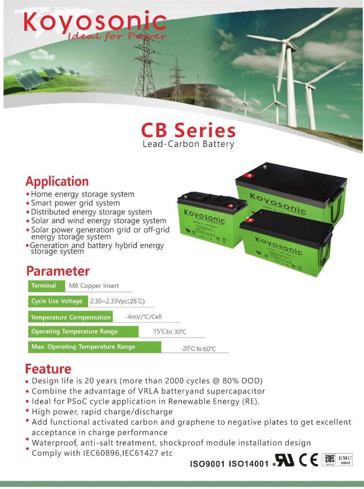 CE UL SGS IEC Standard Motive Power Battery Generator Battery High Rate Battery 12V